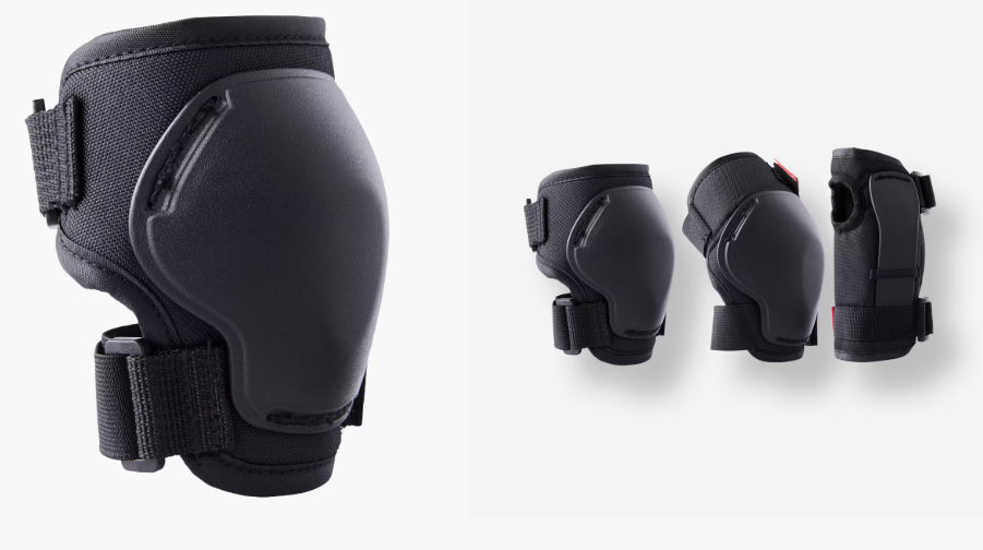 Protecciones Patines Niños Rodilleras Coderas y Muñequeras Oxelo Negro